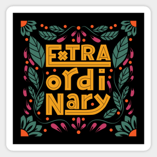 extraordinary typography Sticker